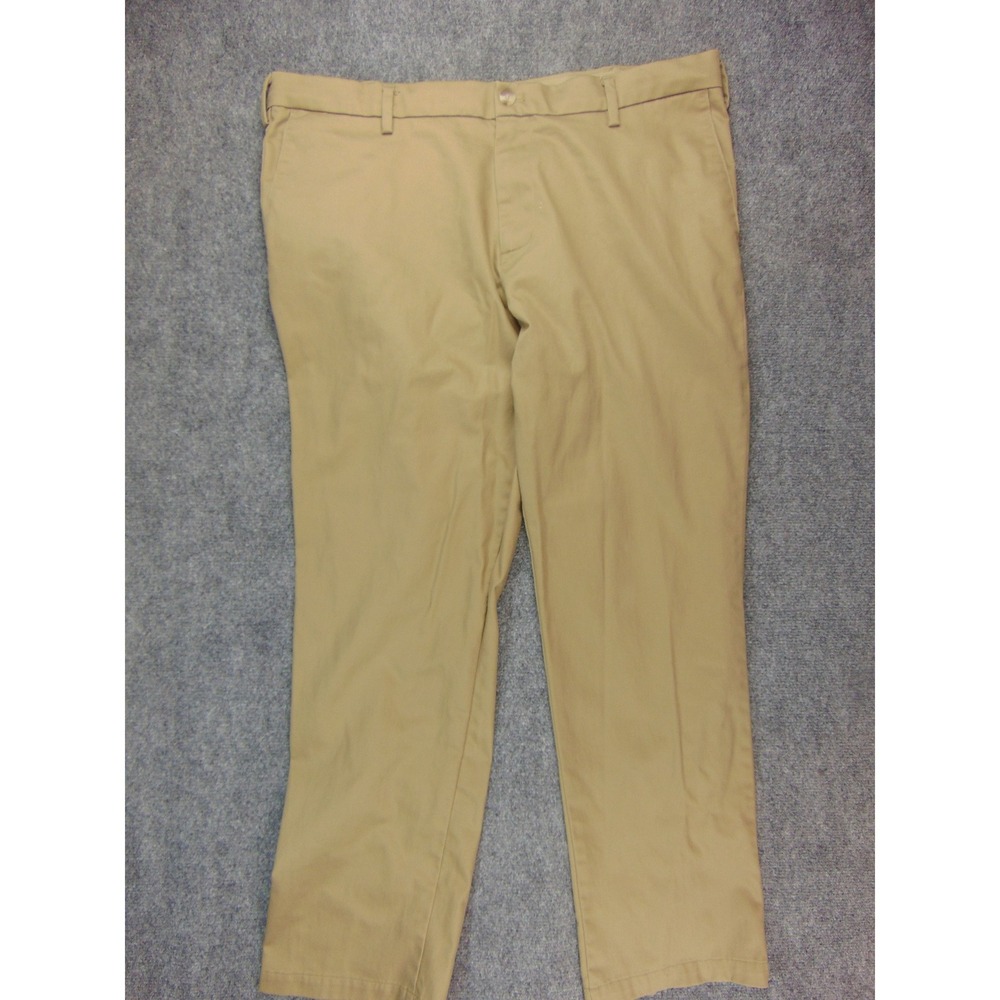 Dockers Pants Mens 40x32 Straight Fit Tan Solid Chino Khaki Flex Comfort Casual